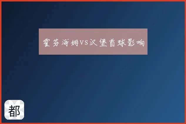 霍芬海姆vs汉堡首球影响